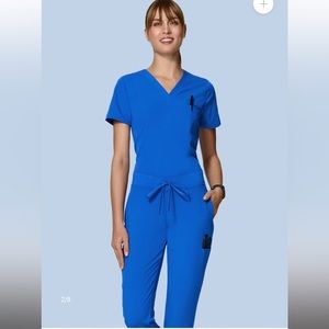 Mandala scrub set in Royal Blue